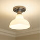 Carver 1 Light 8 inch Chrome Flush Mount Ceiling Light